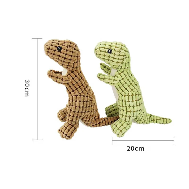 Plush Dinosaur Dog Toy