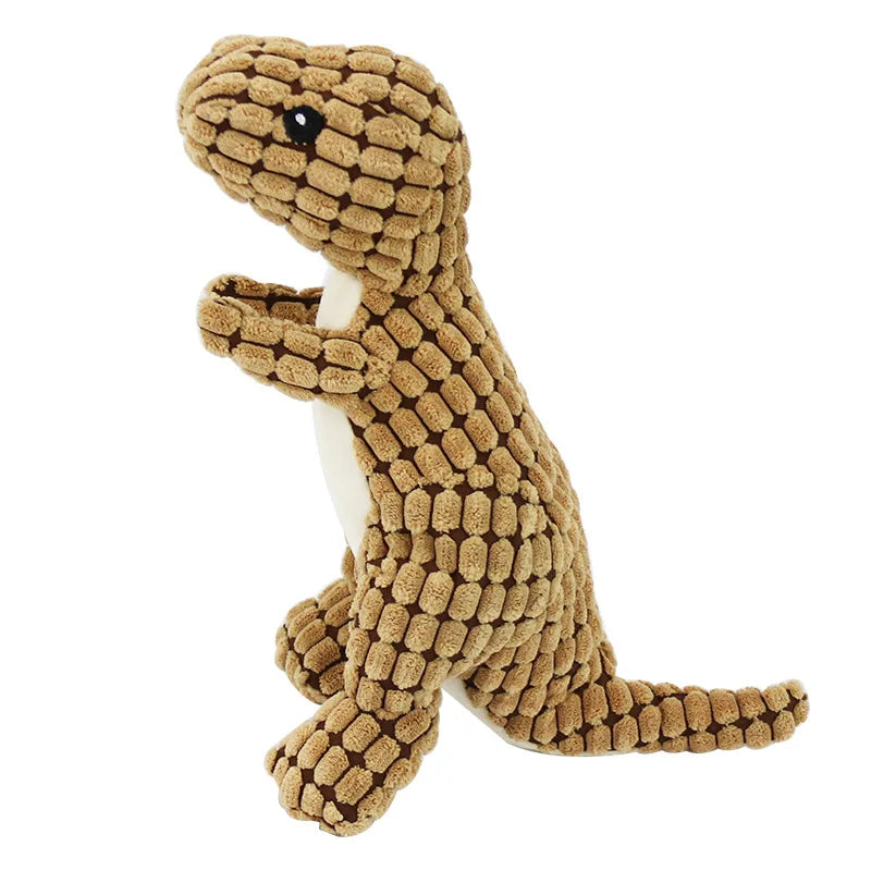 Plush Dinosaur Dog Toy