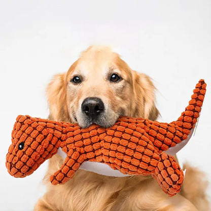 Plush Dinosaur Dog Toy