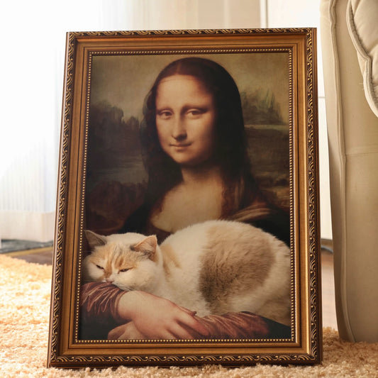 Mona Lisa Cat Scratcher and bed