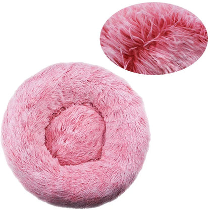 Round Dog Bed Ultra Soft Washable Dog and Cat Cushion Bed