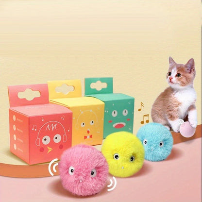 Smart Cat Toys Interactive Ball Plush Electric Catnip Training Toy