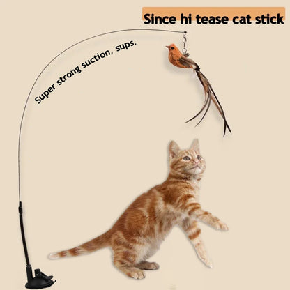 Simulated Petelligent Feather Teaser Cat Toy