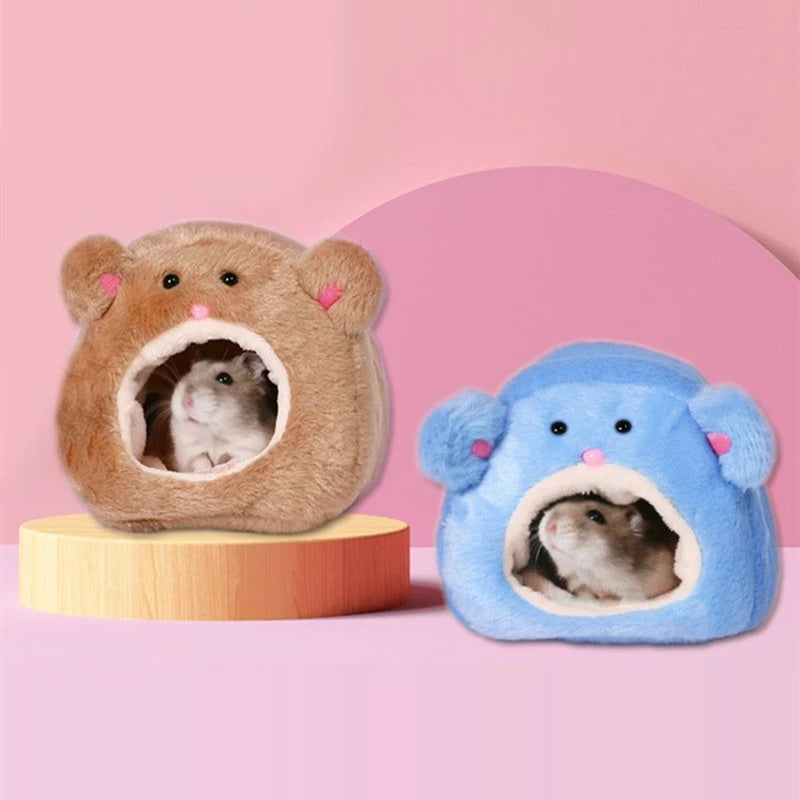 Cute Warm Soft Plush Pet Kennel Nest with Hanging Bed