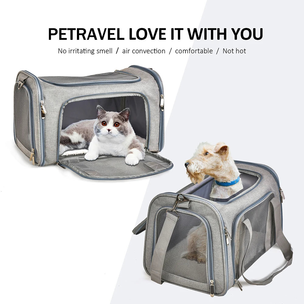 Soft Sided Pet Travel Bag Small Cat Outdoor Airline Approved