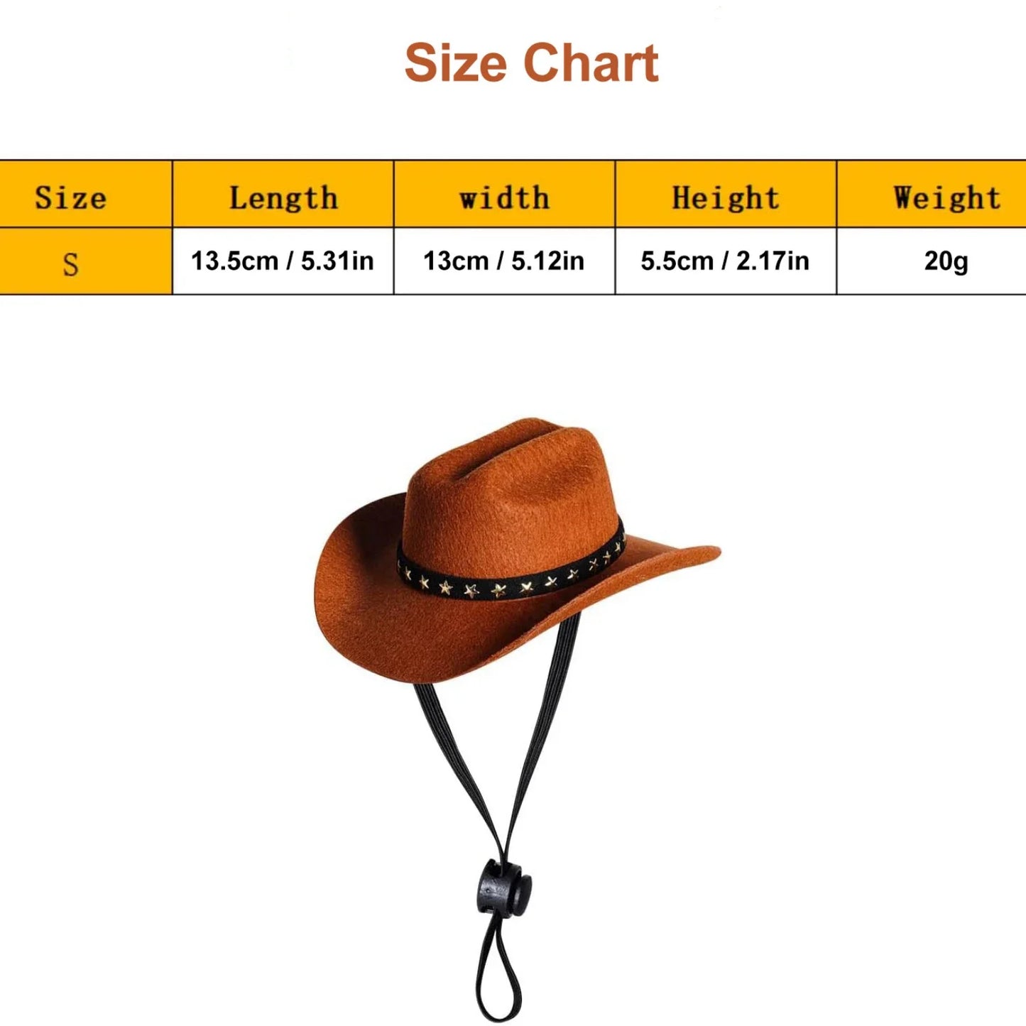 Cowboy Pet Hat