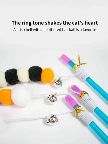 Elastic String Imitated Furs Bug Funny Cat Stick Suitable for Cats