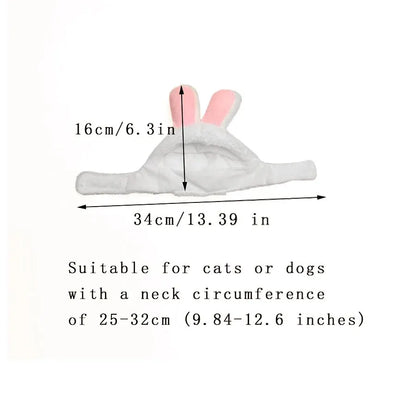 Cute and Cozy: Pet Rabbit Ear Hat for Dogs and Cats