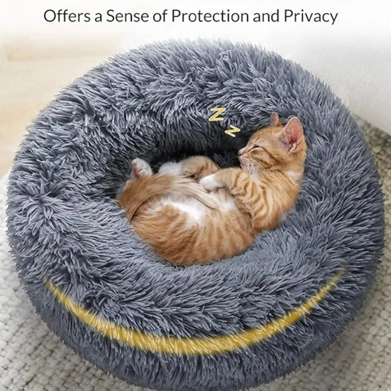 Round Dog Bed Ultra Soft Washable Dog and Cat Cushion Bed