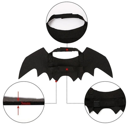 Halloween Cute Pet Clothes Black Bat Wings